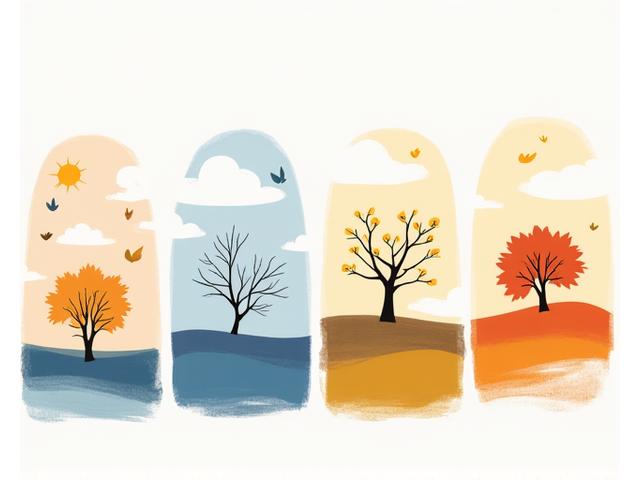 A visual representation of the changing seasons in Austin, perhaps with icons or subtle imagery depicting summer heat, spring allergies, and winter wellness needs. Integrates wellness products relevant to each season.